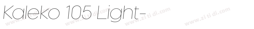 Kaleko 105 Light字体转换